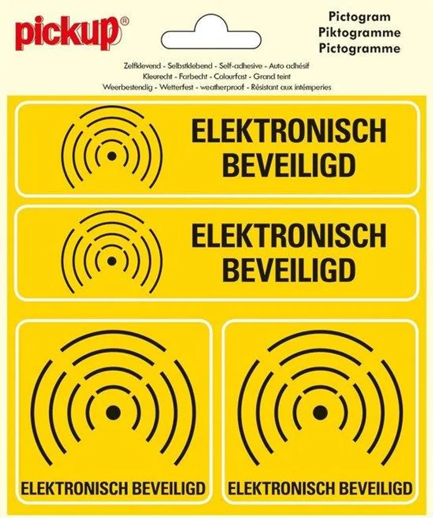 Autocollant de signalisation Carex 15x15 cm 4 sur 1 pour entreprise