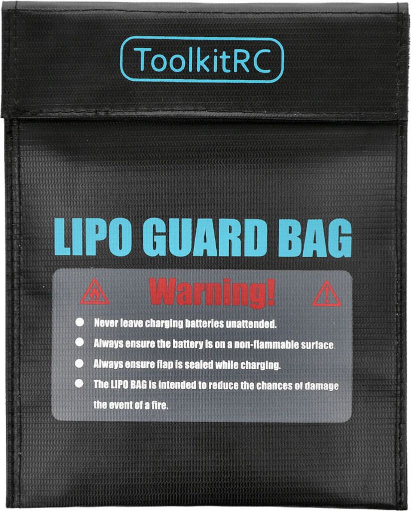 ToolkitRC Lipo Safe Bag S 230x180mm Schwarz