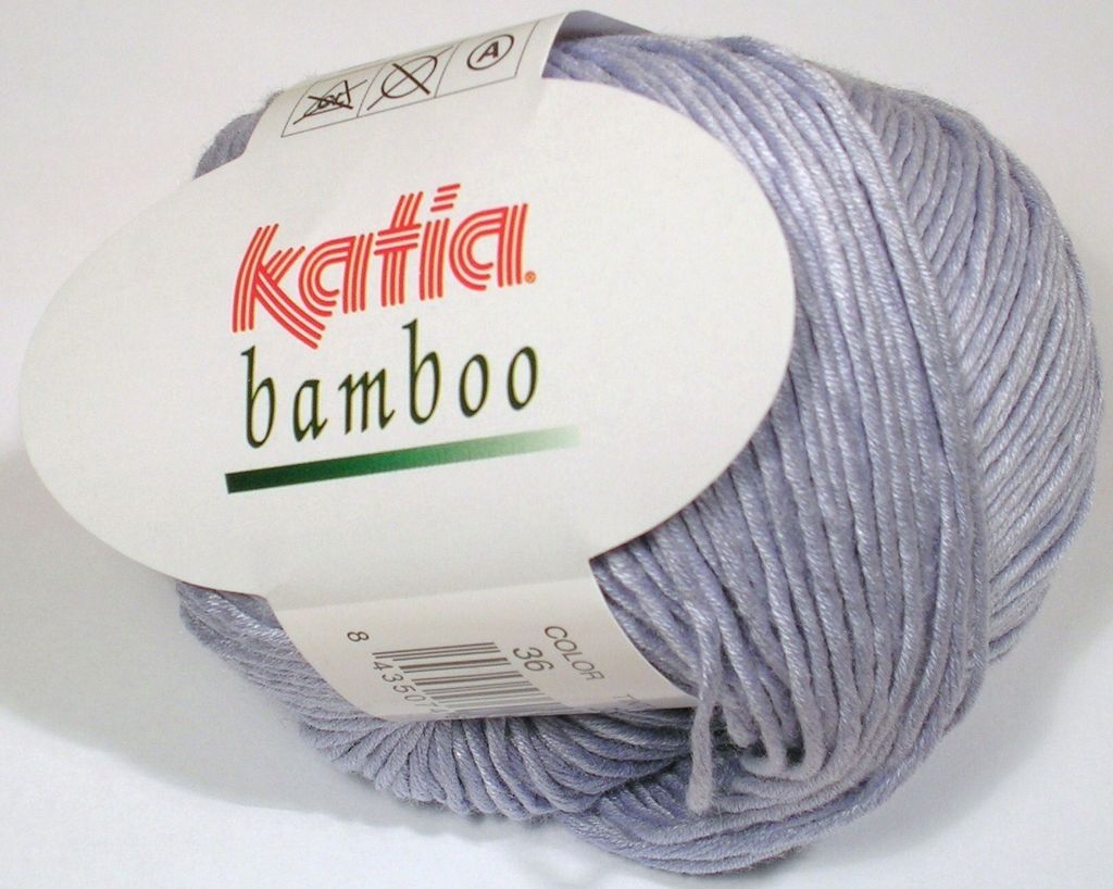 BAMBOO, mittelstarkes BW-Viskosemischgarn von Katia, Farbe LAVENDEL HELL (36), ca. 100m/50g
