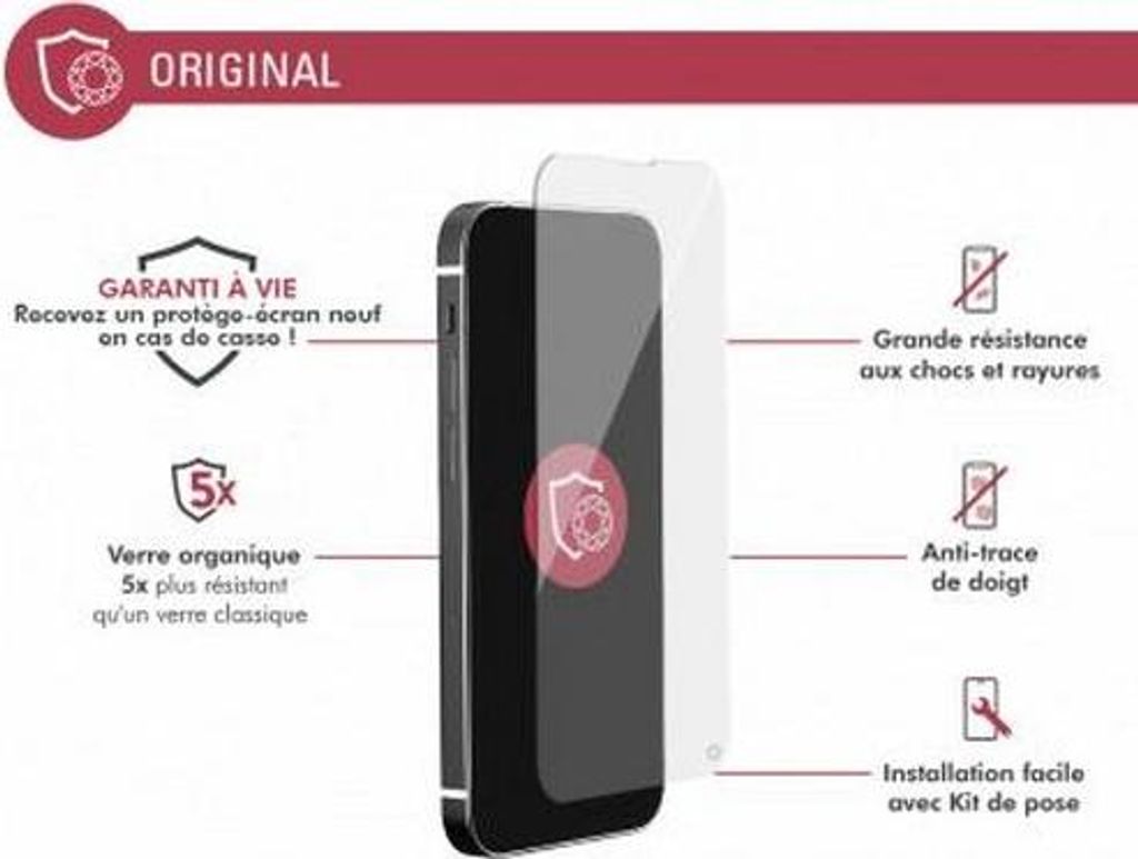 Force Glass, Organische Folie Original Apple iPhone 13 mini, Transparent