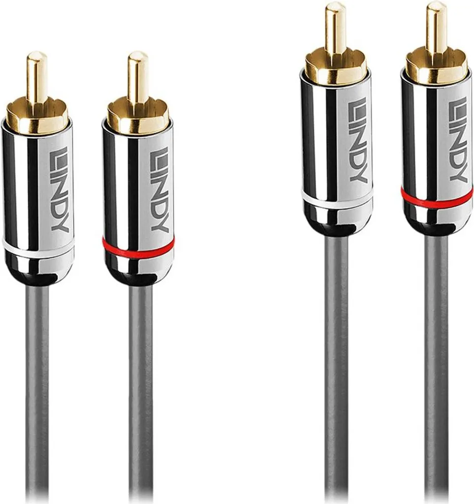 Cavo Audio Lindy Cromo Line 3.5mm a RCA 1m | Qualità Hi-Fi Premium