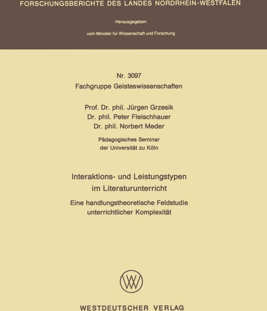 Interaktions- und Leistungstypen im Literaturunterricht