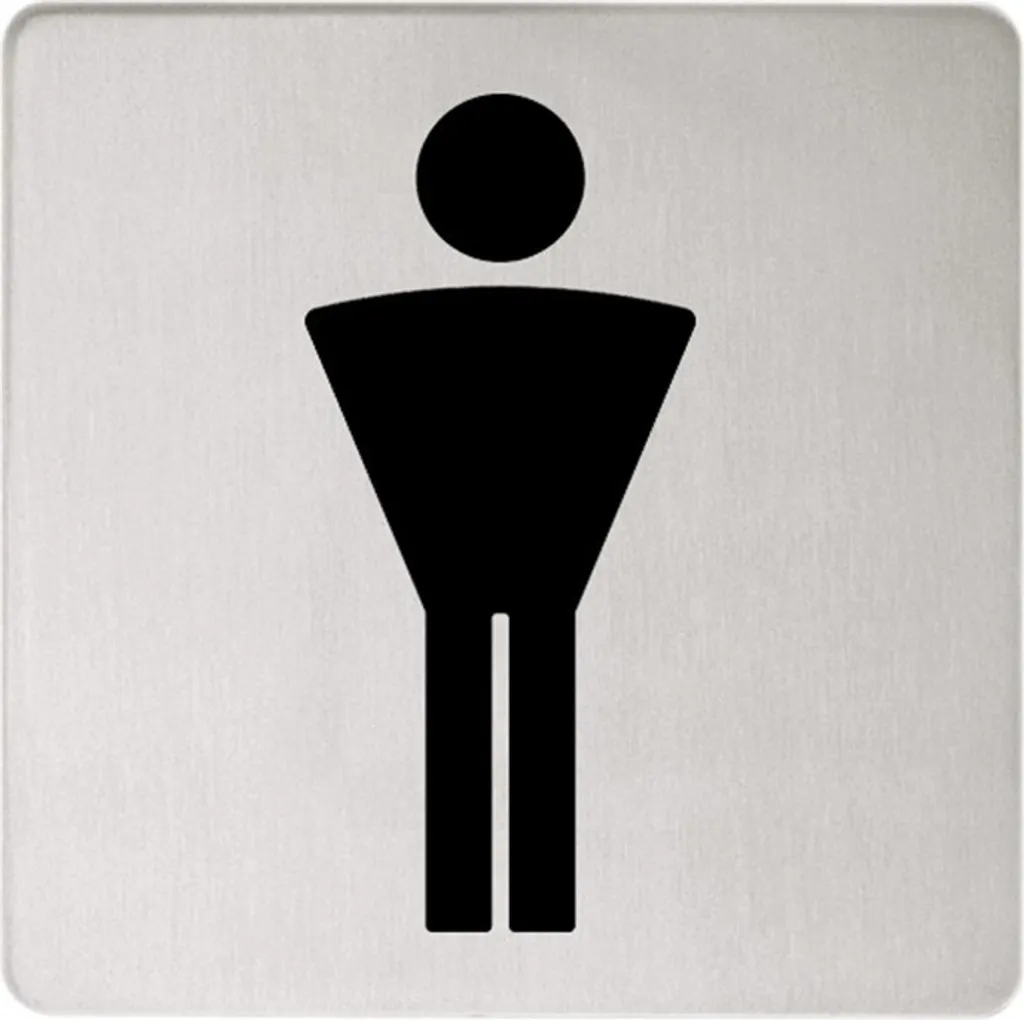 Plaque Homme WC sans Perçage KEUCO PLAN 14967010000 Chrome Brillant