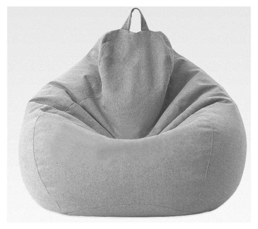 Sofa-Bezug für Lazy Beanbag-Sofas ohne Füllung, Lounge-Sitzbeutel, Bohnenbeutel, Puff-Sofa, Tatami-Stühle-Bezüge, Hellgrau