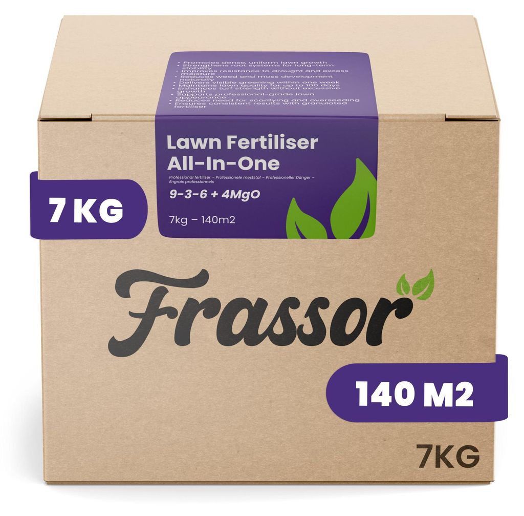 Gazon-Dünger 7 KG - 140 m² NPK 9-3-6 + 4MgO Granulat -Alles-in-1 Rasendünger für dichten, sattgrünen Rasen, starke Wurzeln & schnelles Wachst...