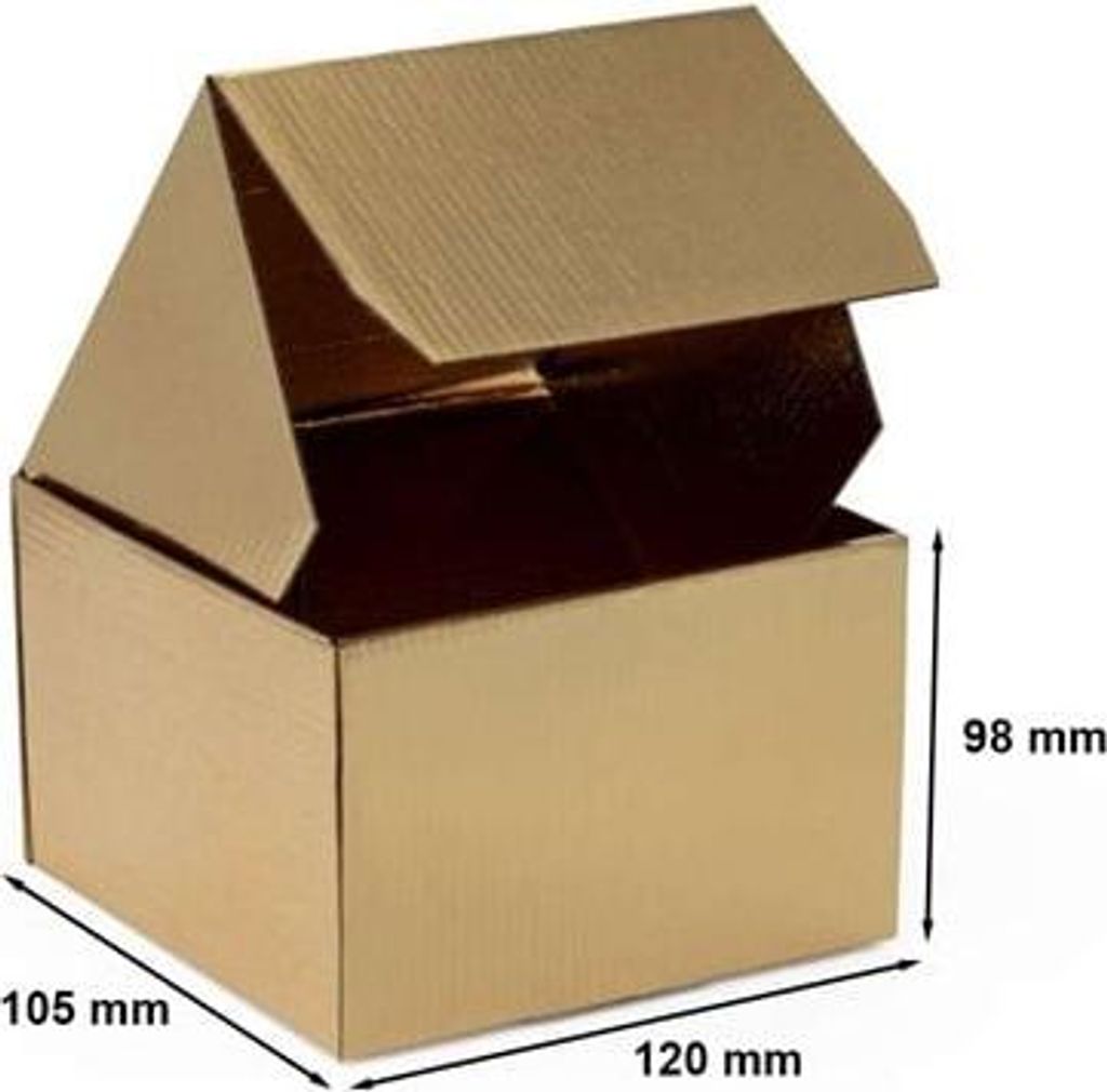 Karton mit Stanzform 120 x 105 x 98 mm F211 – Gold