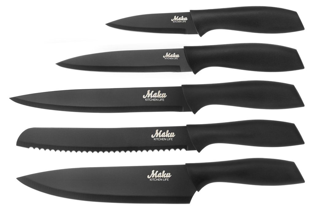 Set Coltelli da Cucina MAKU 5 Pezzi Nero Immagine del prodotto 
