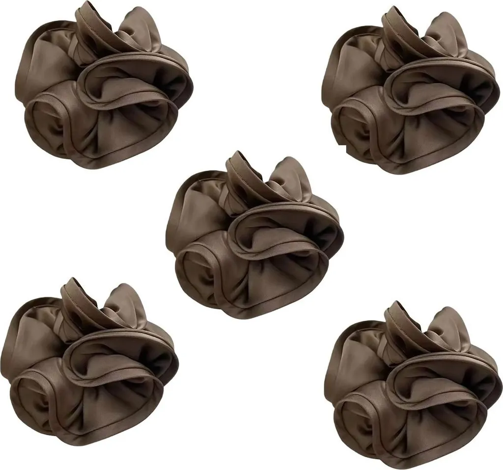 Scrunchies in Satin INF 7cm Cammello - Accessori Capelli Seta-Touch