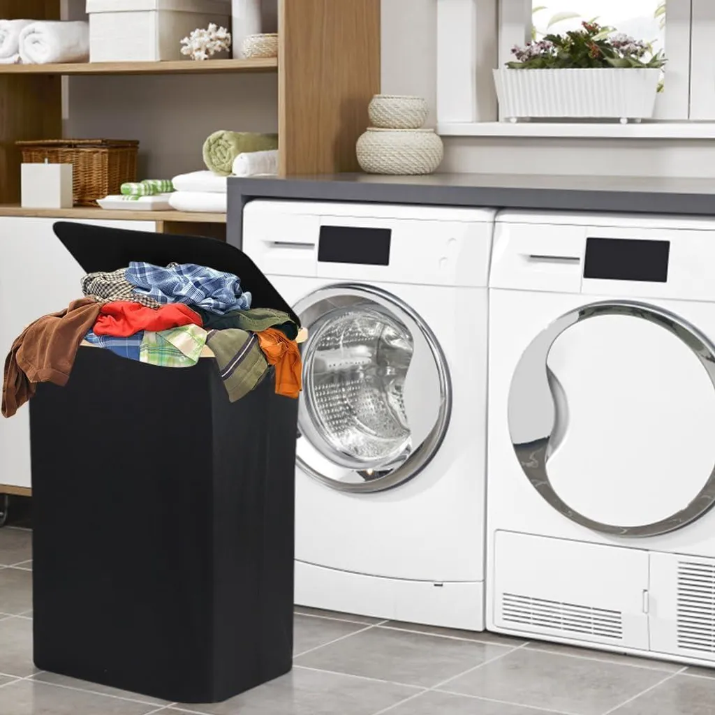 Panier à Linge XXL 110L : Dites adieu au désordre avec ce Bac Noir