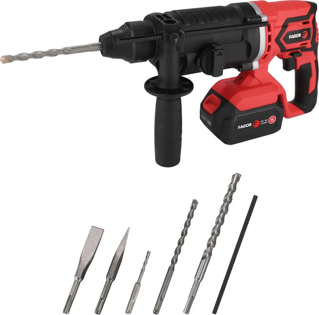 Marteau perforateur Fagor FGM10 20V - Moteur haute performance SDS+