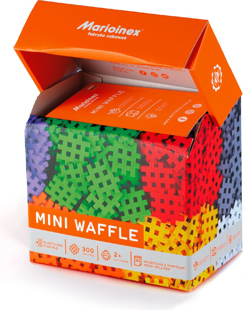 Marioinex Toy Factory Mini Waffles Štandardné Kocky 300 Ks Obrázok produktu 