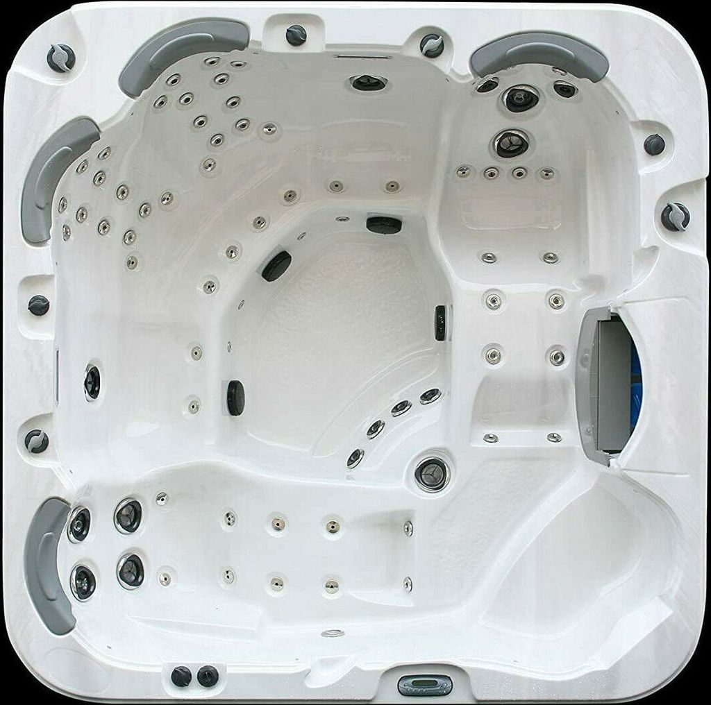 XXL Luxus SPA LED Whirlpool SET 230x230 Farblicht Outdoor+Indoor-Pool 6 P. 2024