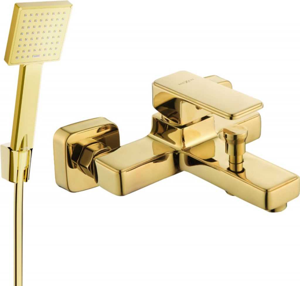 Mexen Cetus R45 Wannenbatterie mit Brausegarnitur, Gold - 74433R45-50