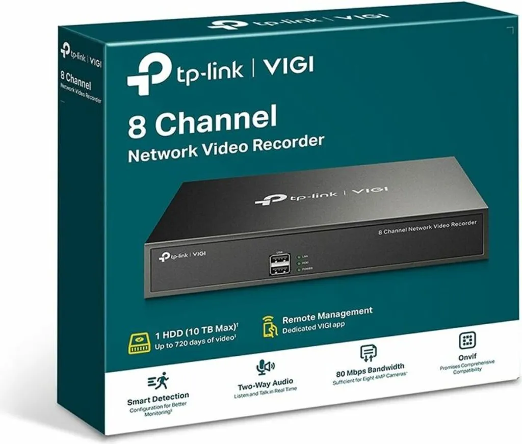 NVR VIGI NVR1004H TP-Link Omada avec Compression H.265+ Haute Qualité