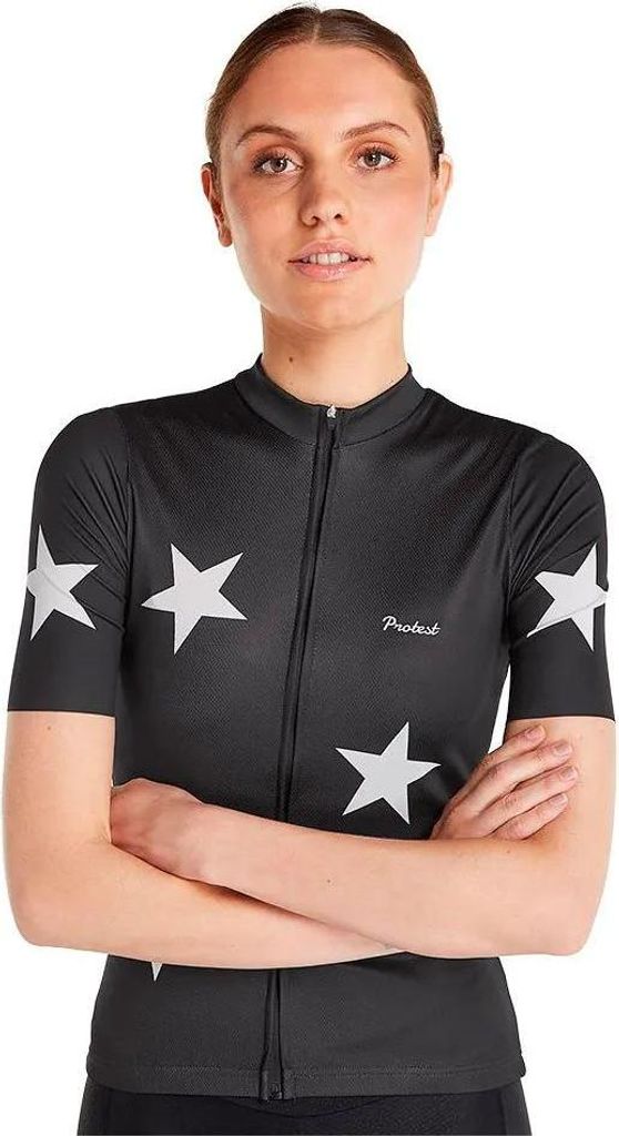 Protest Cedar Kurzarm-radtrikot Schwarz S Damen Schwarz S