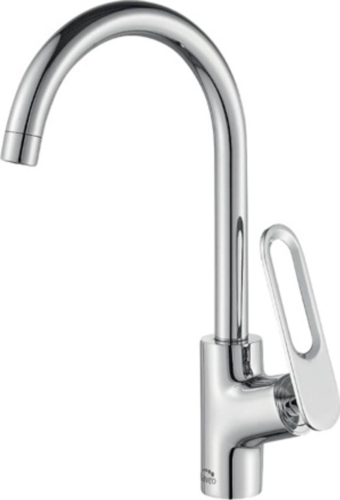Design Spültischtischarmatur stehend mit U-Auslauf Chrom