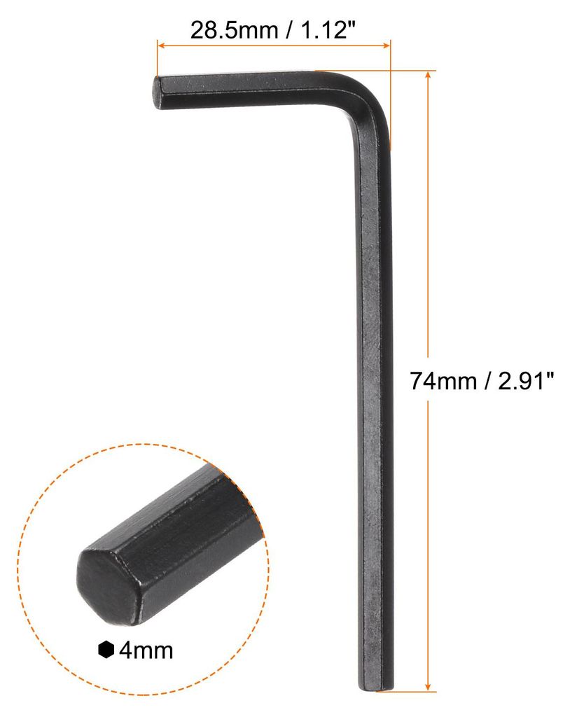 30Stk Innensechskantschlš¹ssel Schraubenschlš¹ssel 4mm Metrisch CR-V L Geformt Sechseck Kopf Reparatur Werkzeug
