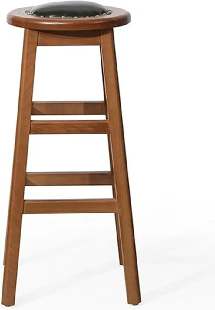 Tabouret de bar marron finition luxe - Assise monoplace grand confort