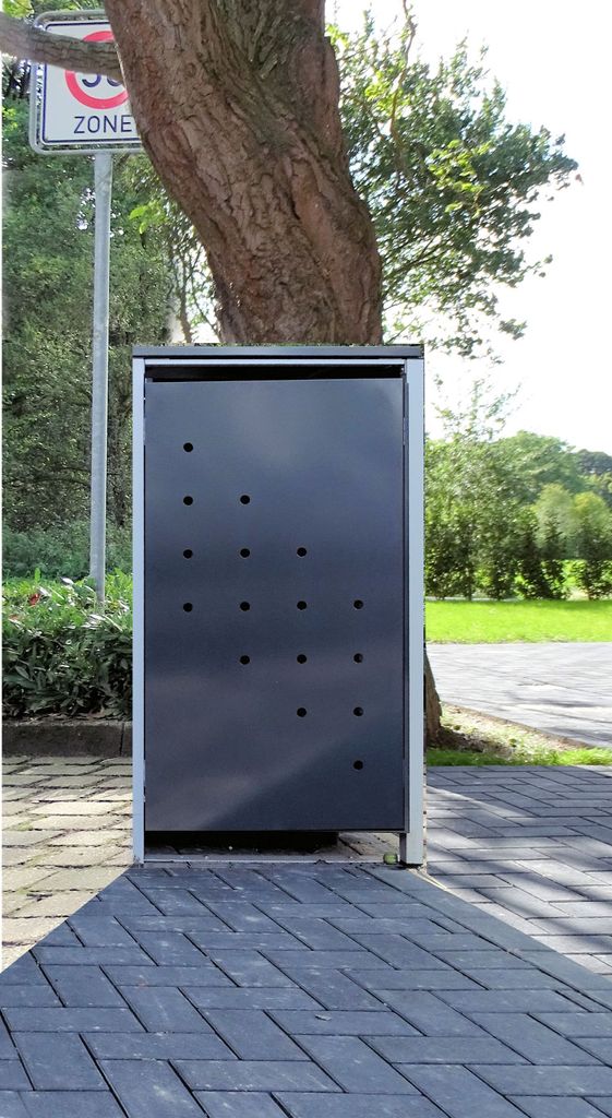 1 Mülltonnenbox Modell No.4 Anthrazitgrau für 240 Liter Mülltonnen