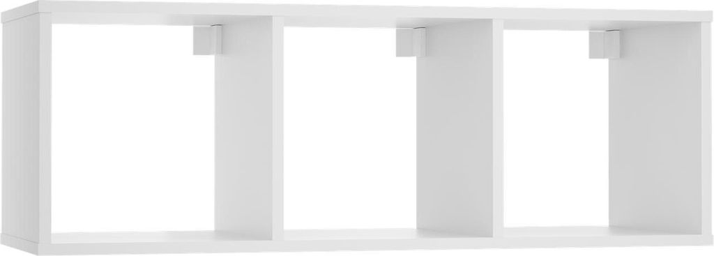 Modularer Regal MODUS weiß 3x1 – Laminatplatte 18 mm, ABS-Kanten, als Standregal oder Wandregal nutzbar, ideal für Büro & Wohnzimmer, 120x80x3...
