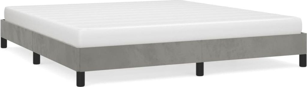 vidaXL Bettgestell ohne Matratze Hellgrau 180x200 cm Samt