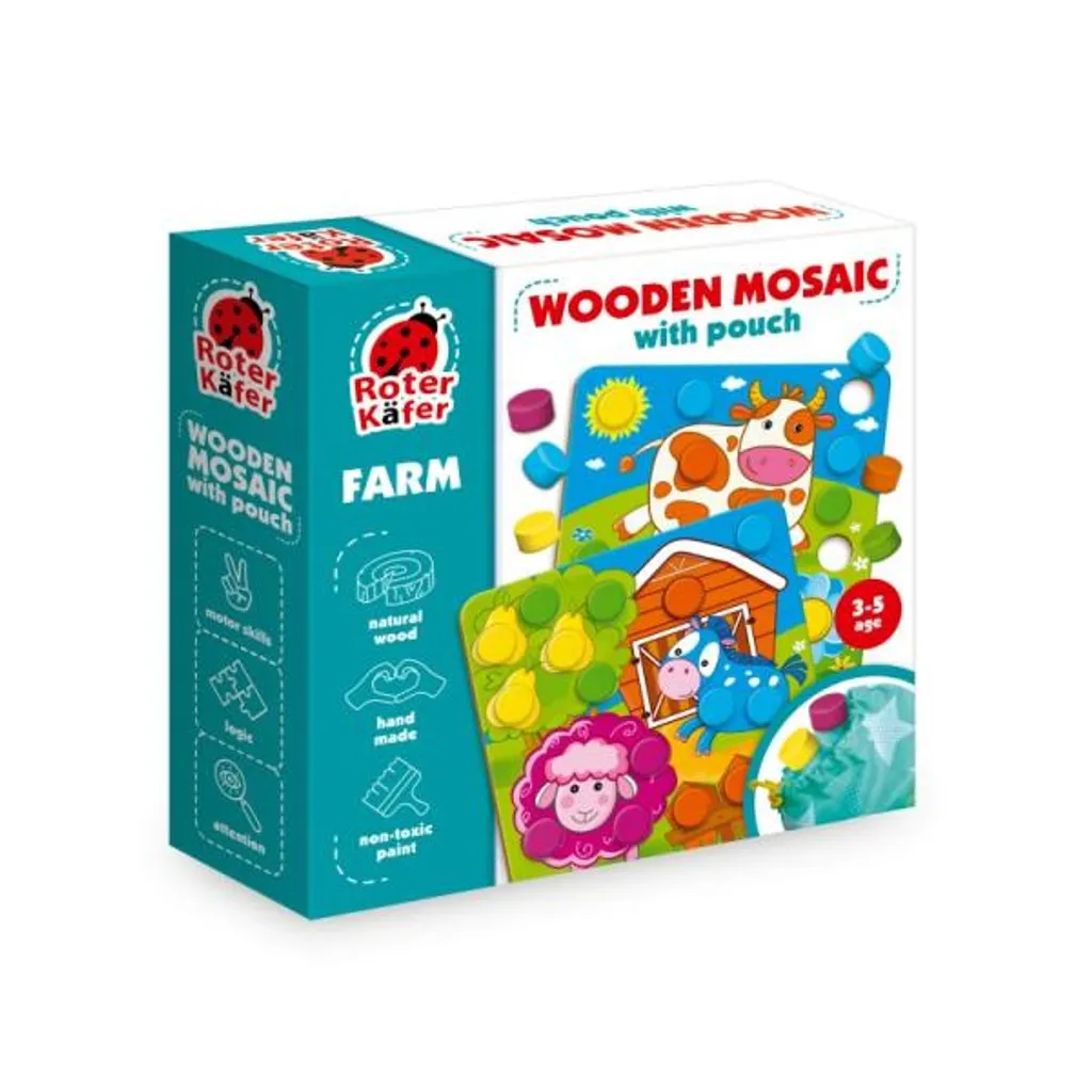 Jeu de Mosaïque Zoo Rw4004 en Bois : Activité Calme pour Enfants 3 Ans