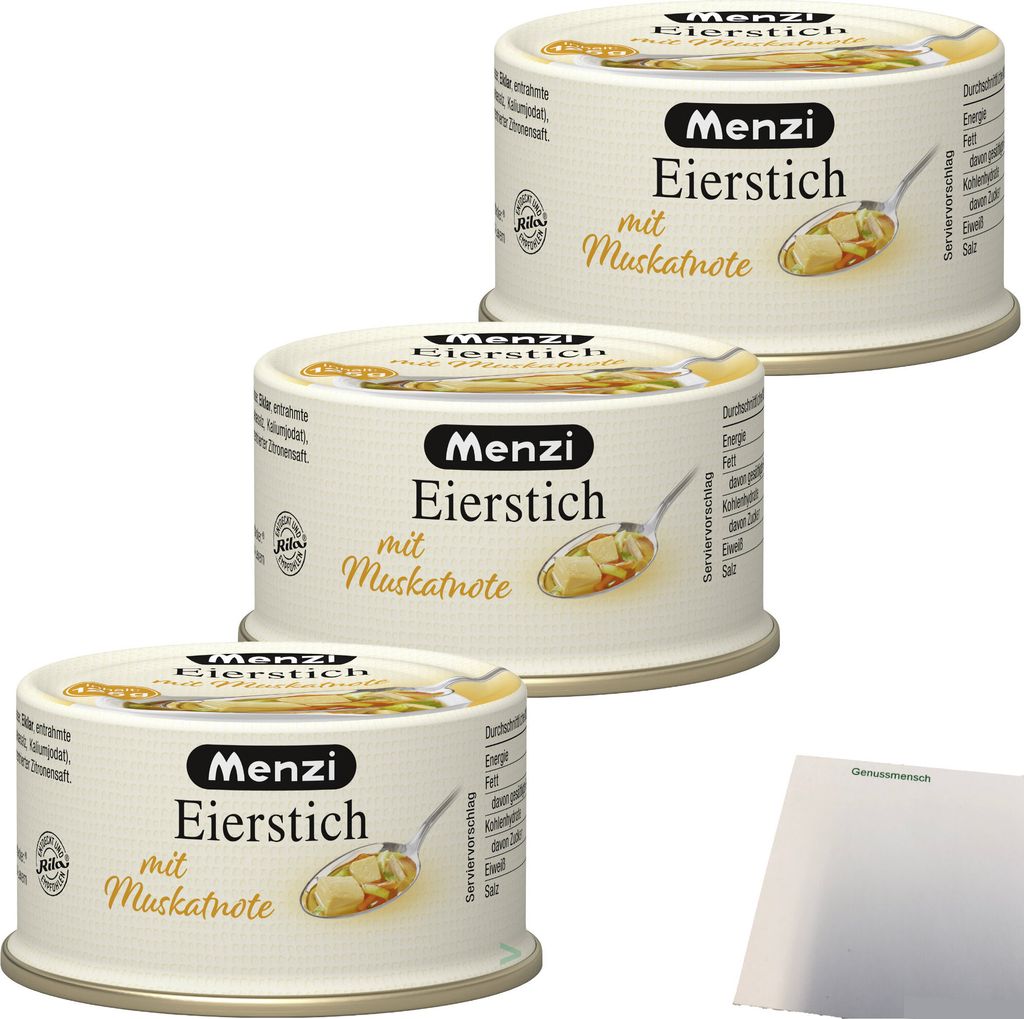 Menzi Eierstich mit Muskatnote 3er Pack (3x125g Dose) + usy Produktbild 