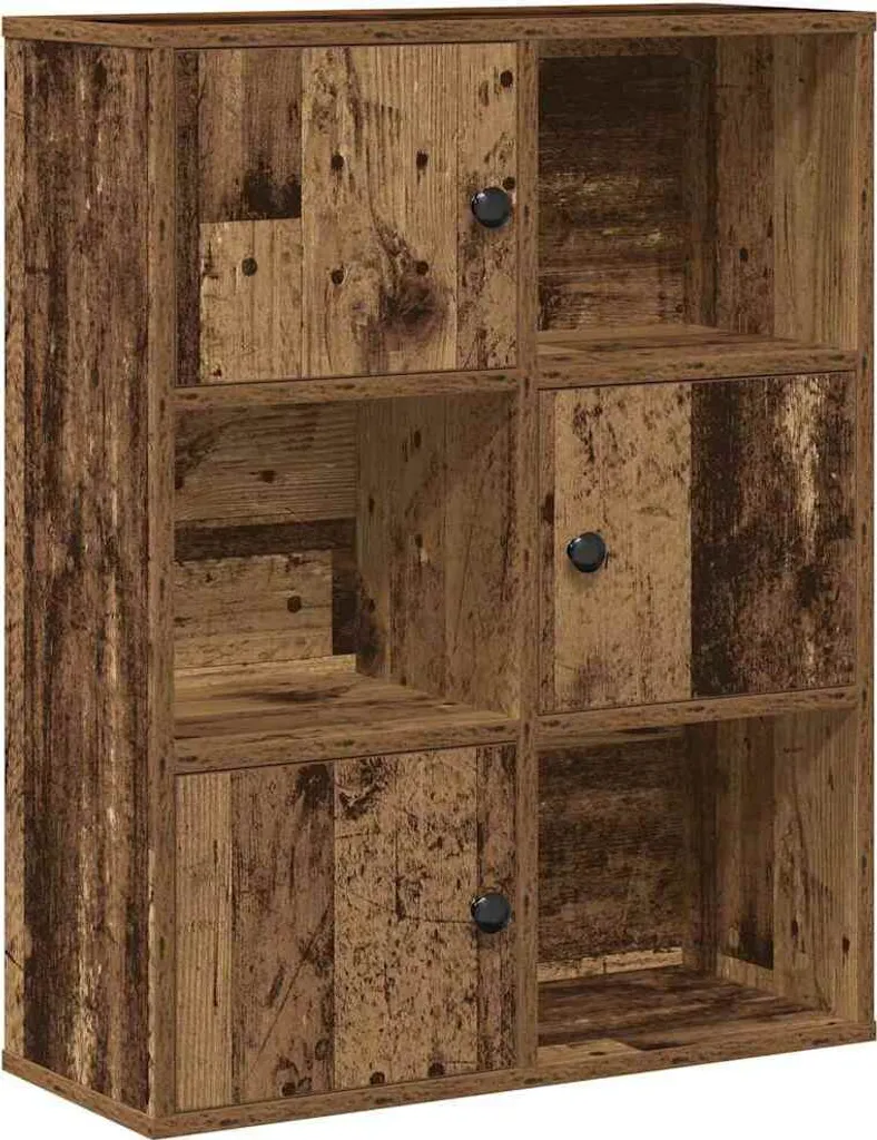 SYFAX™ Libreria Legno Vecchio 60x24x76,5 cm | Scaffale Multistrato Vintage