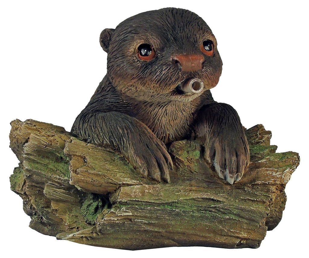 Ubbink Schwimmender Wasserspeier Otter auf seinem Baumstamm Produktbild 