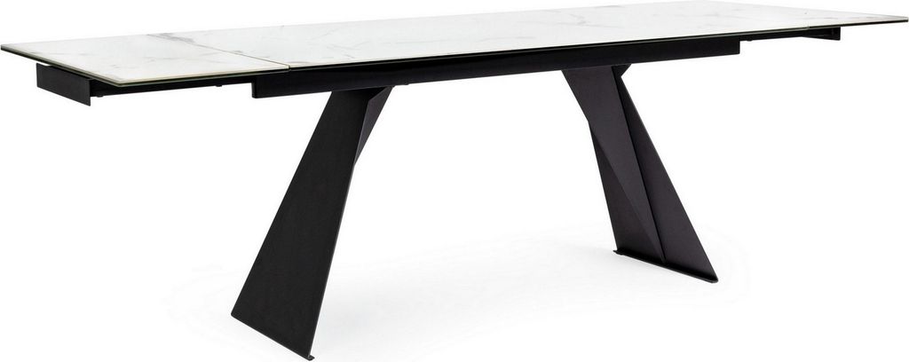 Ausziehtisch Blazar 160-240 x 76 x 90 cm Stahl und Keramik