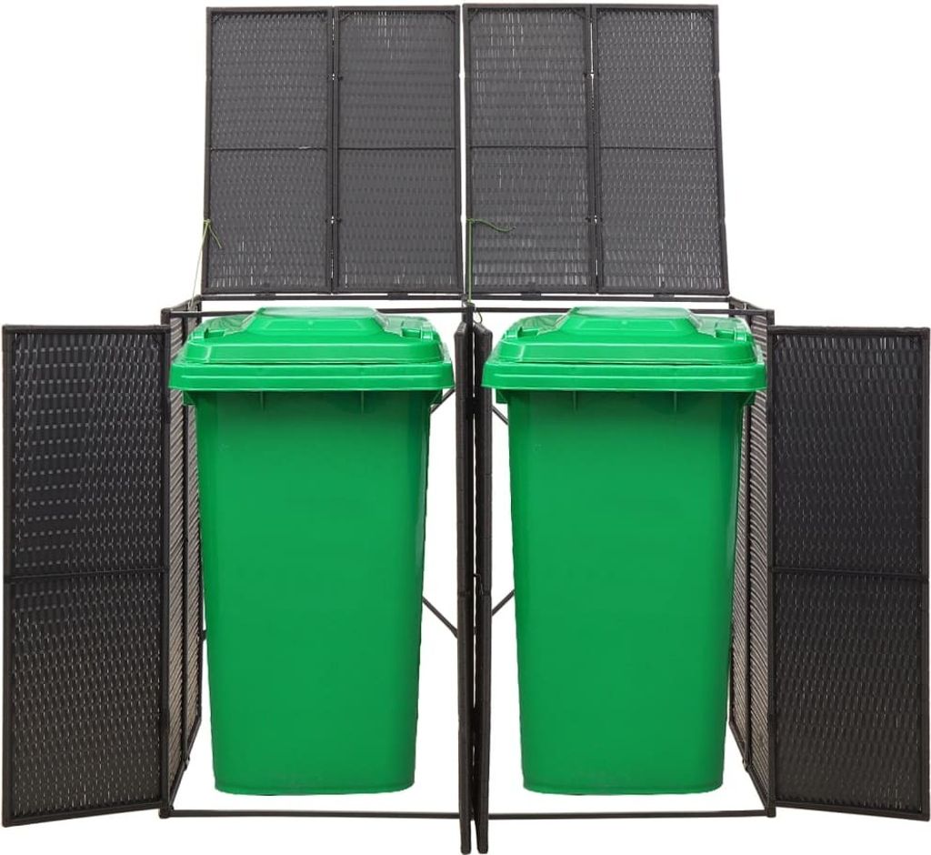 Contenitore per rifiuti da 2 tonnellate nero 140x80x117 cm Immagine del prodotto 