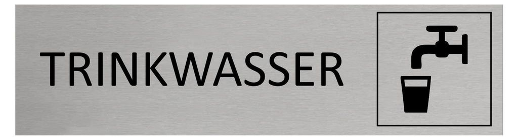 CombiCraft Aluminium Türschild Trinkwasser 165x45mm mit Produktbild 