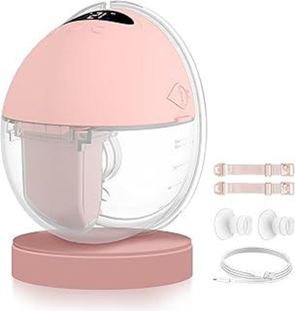 Milchpumpe Elektrisch, Tragbar Milchpumpe Handsfree, 4 Modi und 12 Stufen, Geringer Geräuschpegel, Elektrische Milchpumpe Freihändig mit 19/21/24...