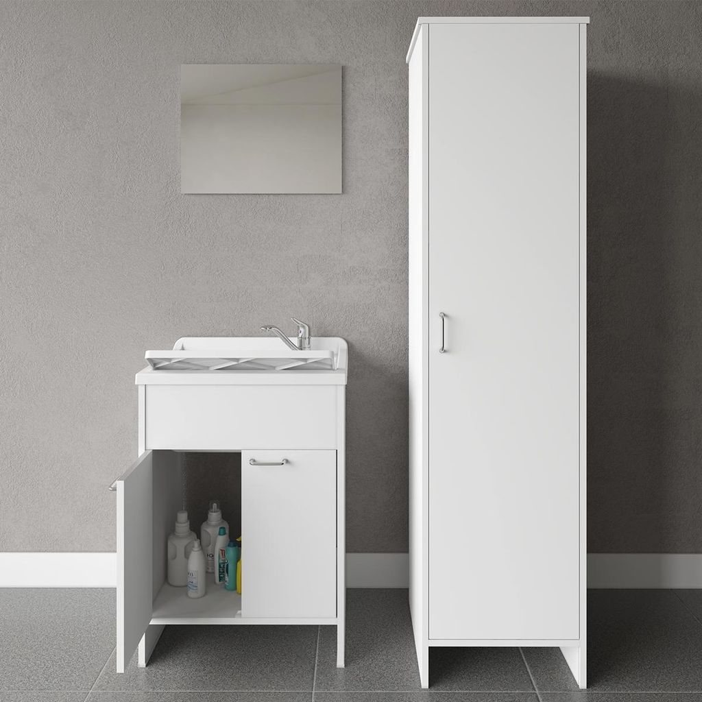 Negrari Waschtisch-Set mit Spiegel und Waschschrank COMP 8