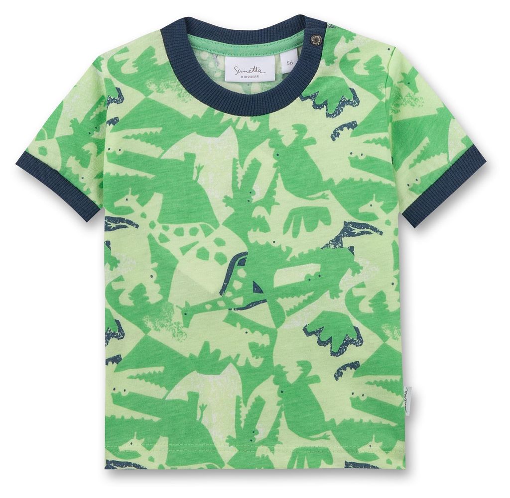 Sanetta Kidswear Jungen T-Shirt grün Tiere 62