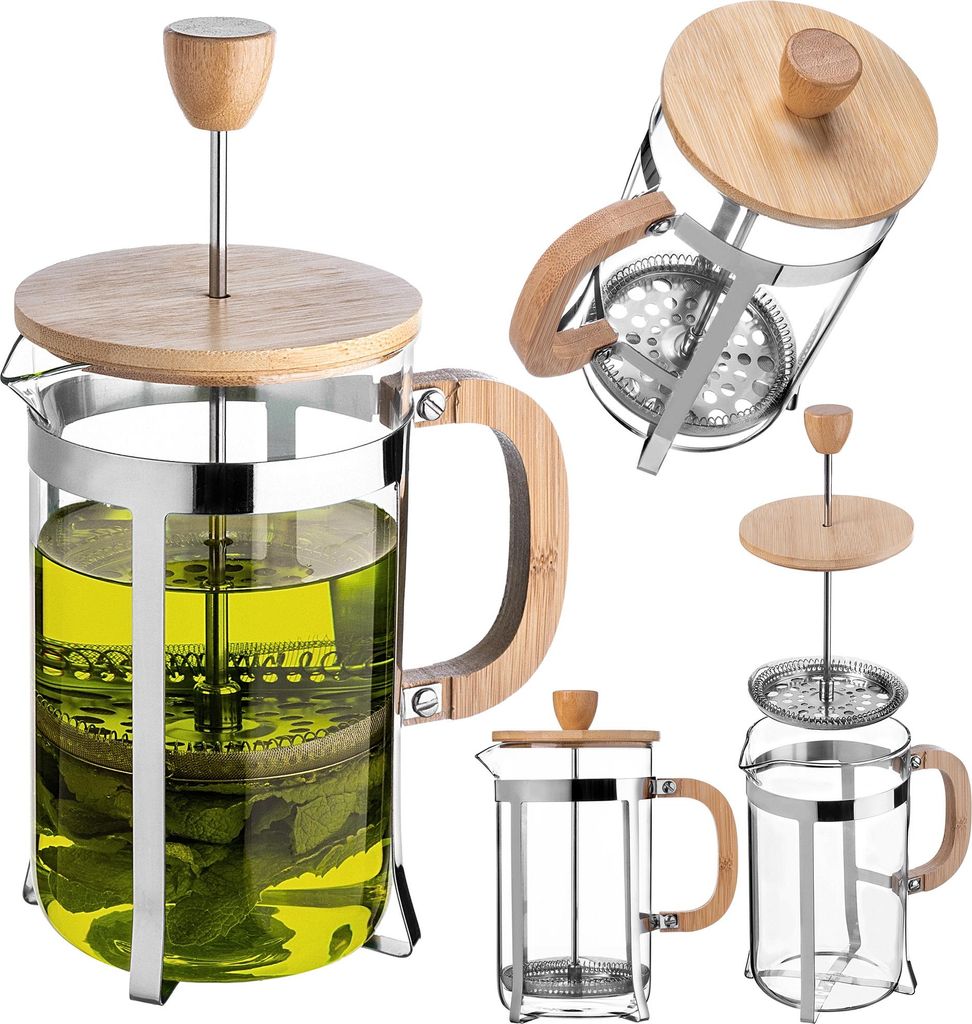 KADAX Kawiarka z drewnianą pokrywką 800ml