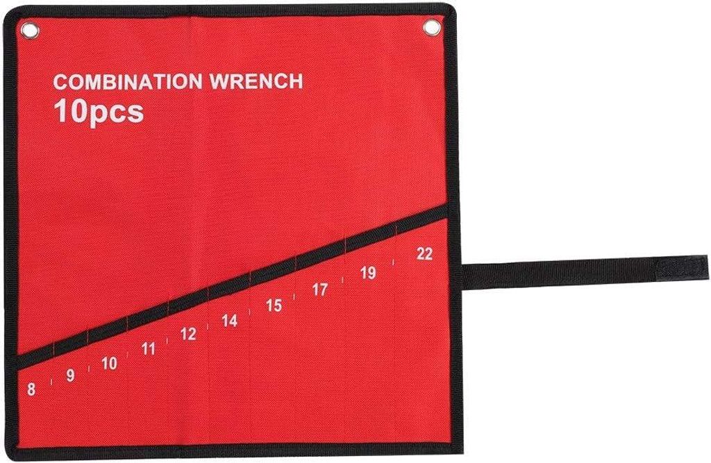 Nikou Storage Bag Tools, Roll-up-Werkzeugschraubenschlüssel Organizer, 10 Taschen Canvas-Schraubendreherhalter Organizer