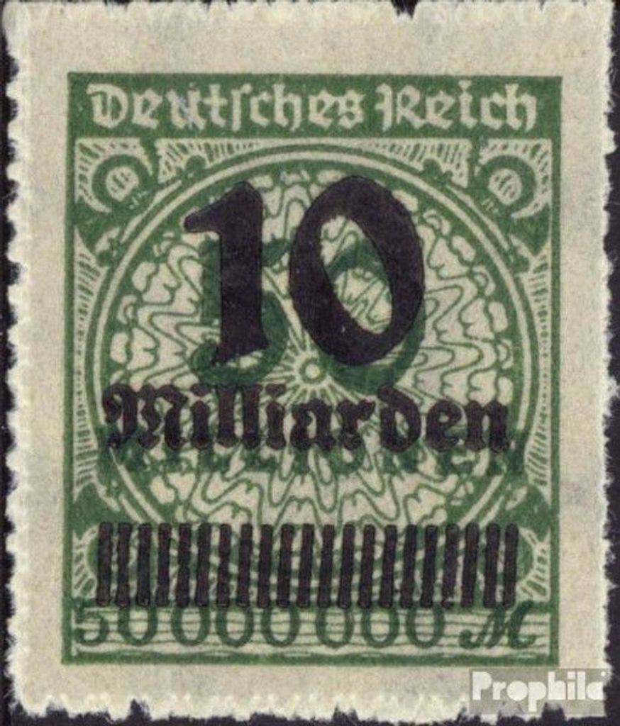 Briefmarken Deutsches Reich 1923 Mi 336B Durchstich statt Zähnung (stets unperfekt) postfrisch Hochinflation