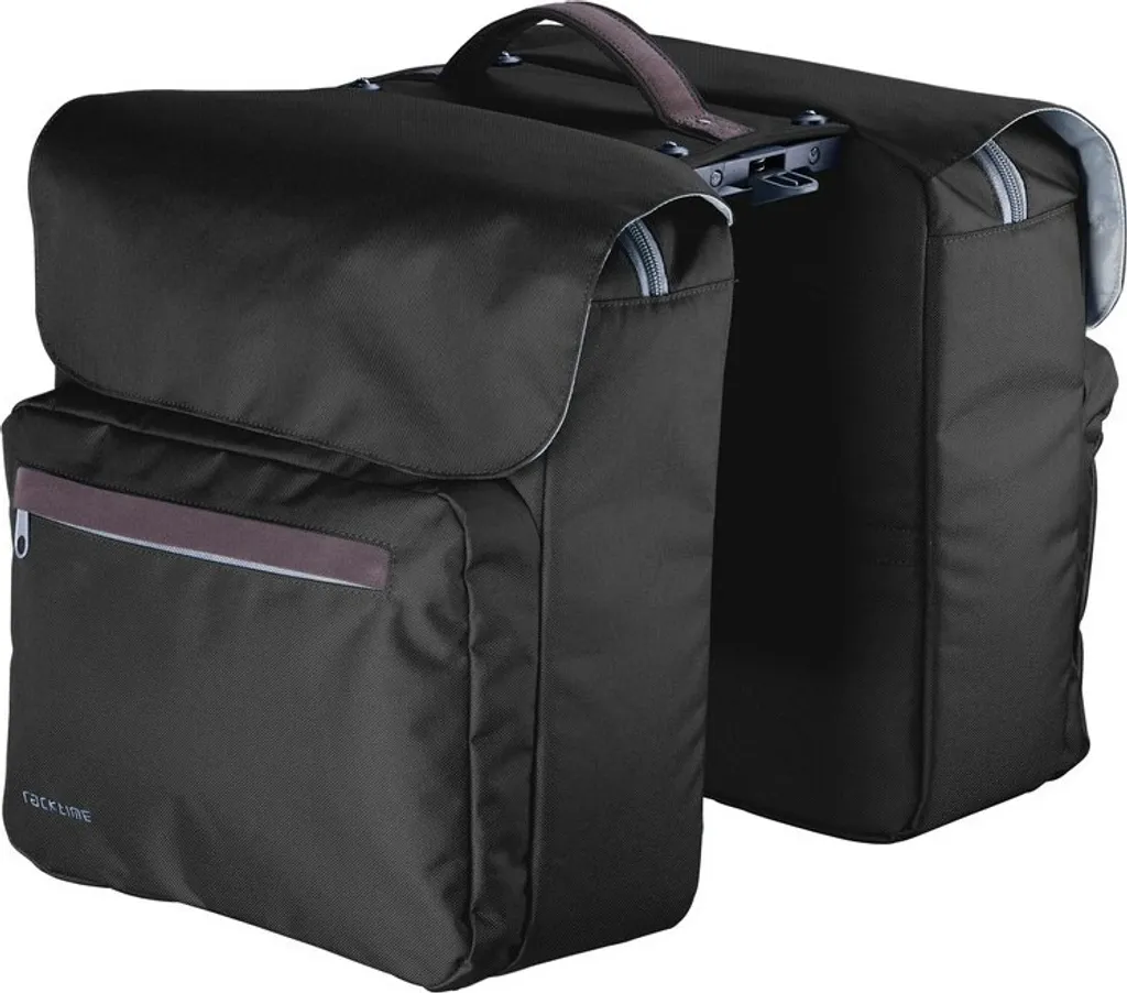 Sacoche double Racktime Ture Noire avec adaptateur Snapit intégré