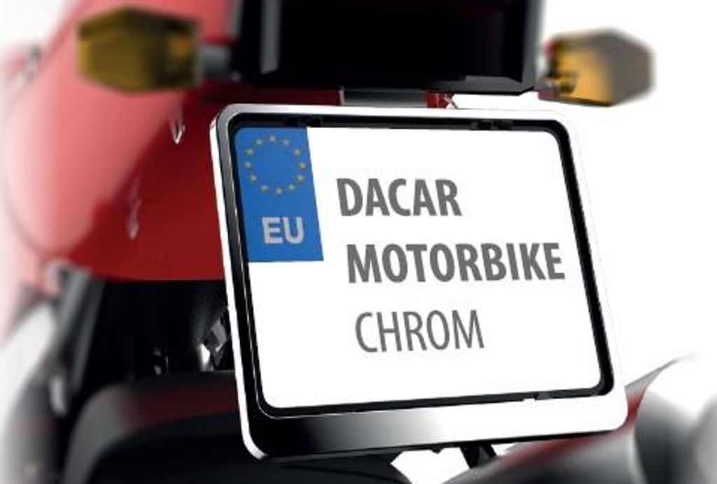 Kentekenplaatframe motorfiets/scooter, kleur: chroom Productafbeelding 