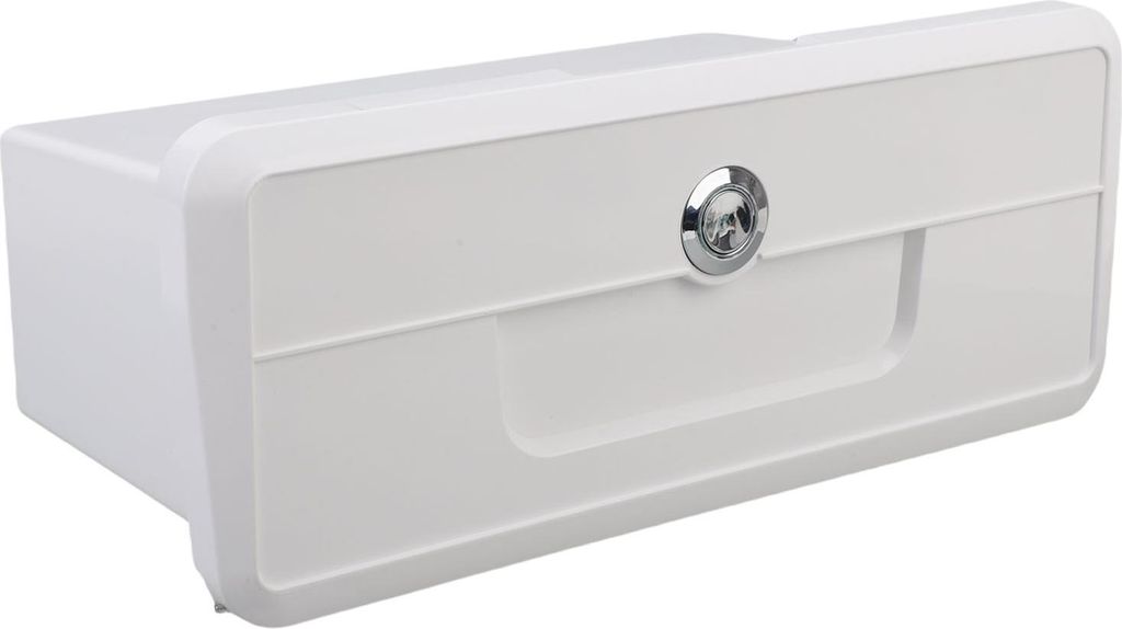 Boot Aufbewahrungsbox Multifunktionale Tassenhalter Design Regensicheres Abdichten Yacht Dock Box mit verdecktem Knopfverschluss Weiß