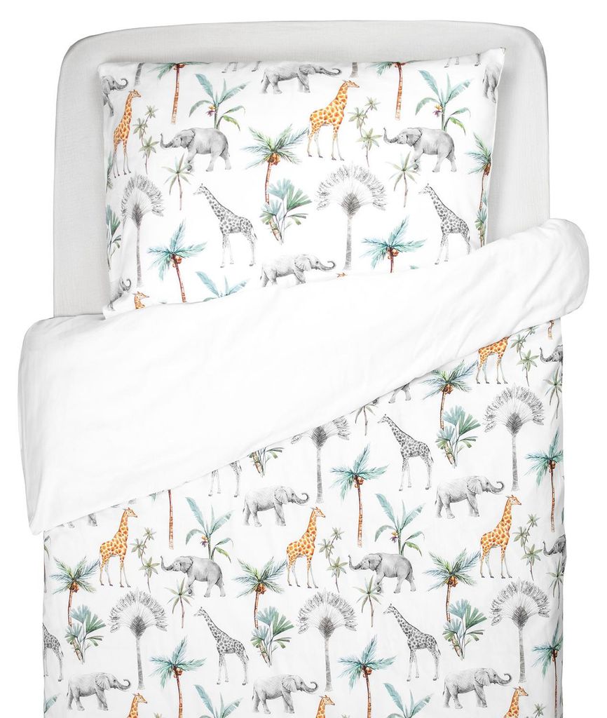 Bettwäsche Safari 2 teilig - 140X150 63X63 - Grün | by SEVIRA KIDS