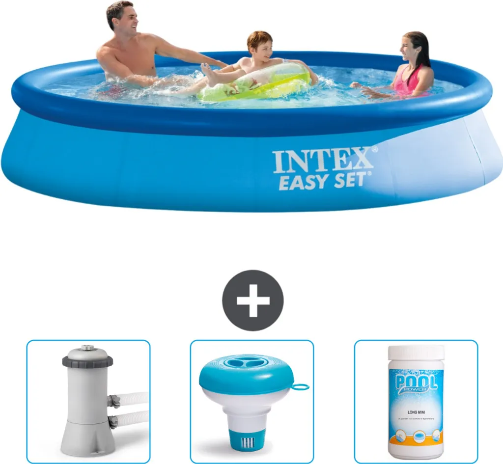Intex Easy Set 366x76 cm - Piscina Gonfiabile con Pompa e Accessori