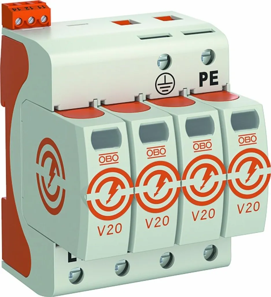 Limiteur de surtension tripolaire OBO Bettermann V20 pour tableau électrique