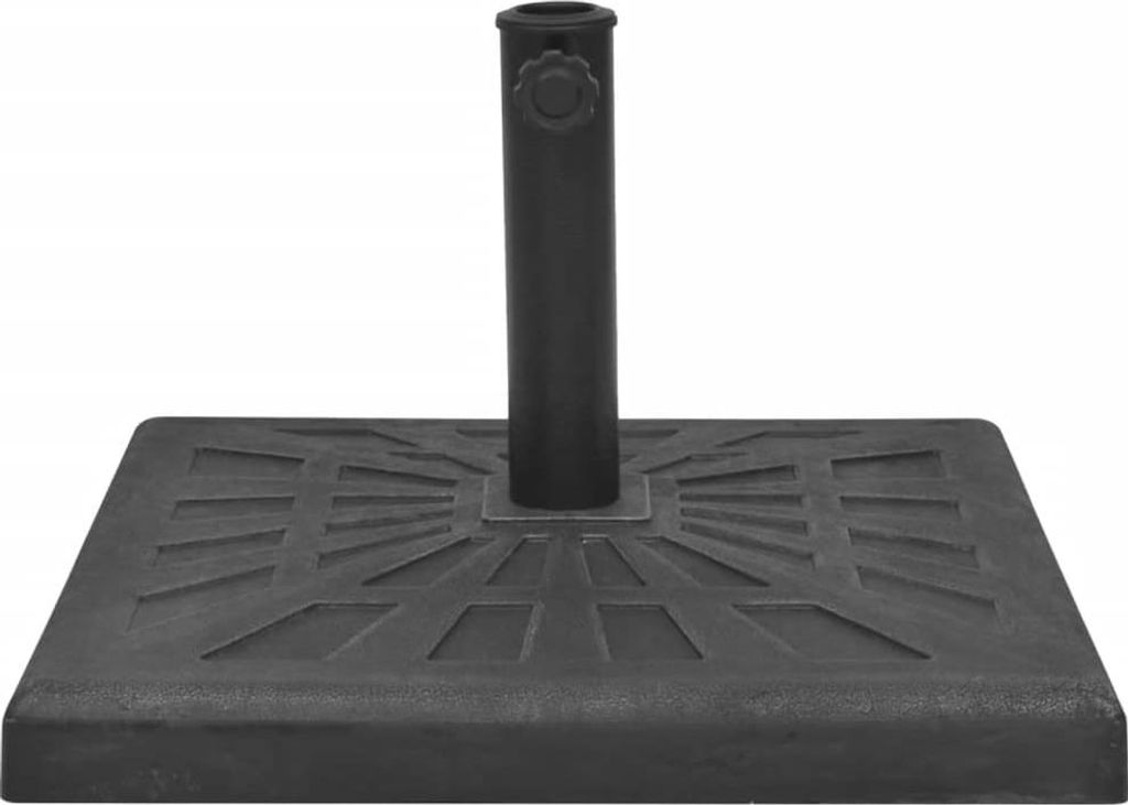 vidaXL Stojan na slunečník Resin Square Black 19 kg Obrázek produktu 