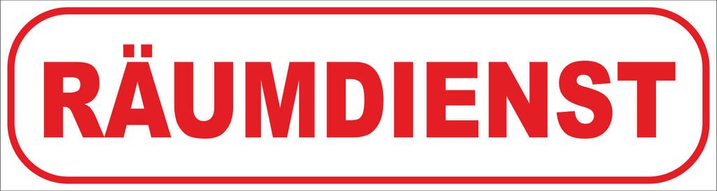 INDIGOS UG - Magnetschild - Räumdienst - Magnetfolie fürŽs Auto oder Fahrschule 30x8 cm - Rot