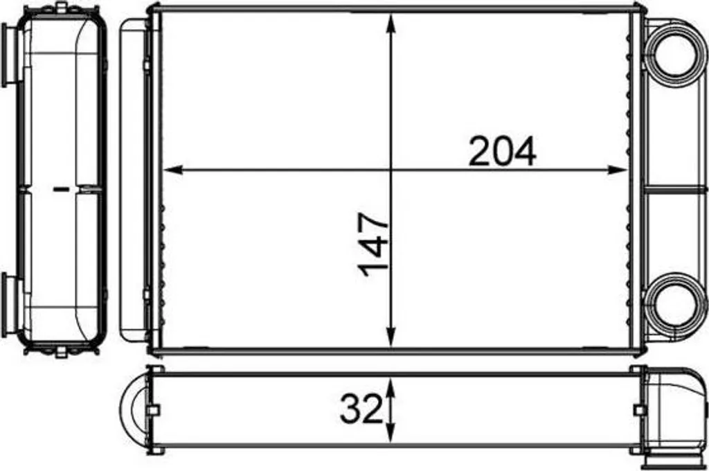 Radiateur de Chauffage pour Opel Astra J - Bloc d'Échange Thermique Air