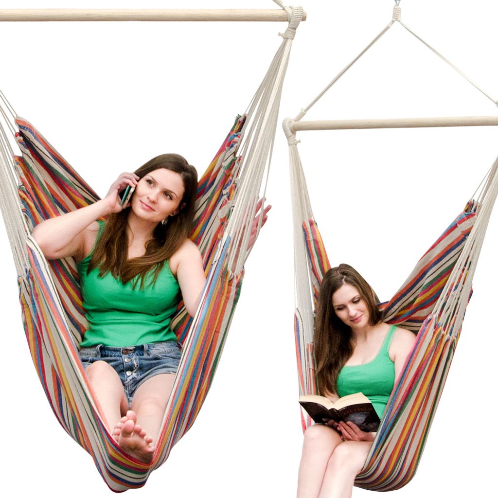 Chaise suspendue XXL HMG-40 eyepower AMZ Rayures colorées Image du produit 