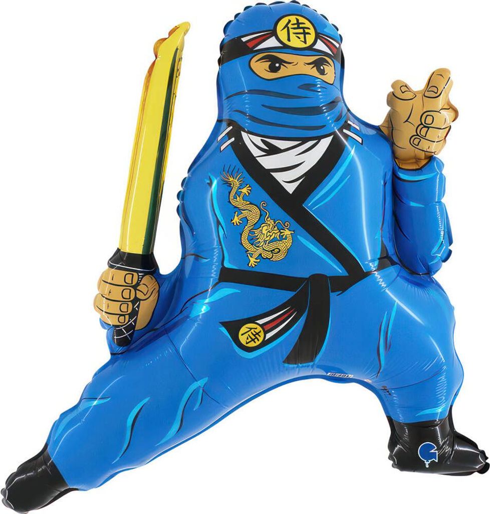 Balon Foliowy - Ninja Niebieski 72cm Zdjęcie produktu 