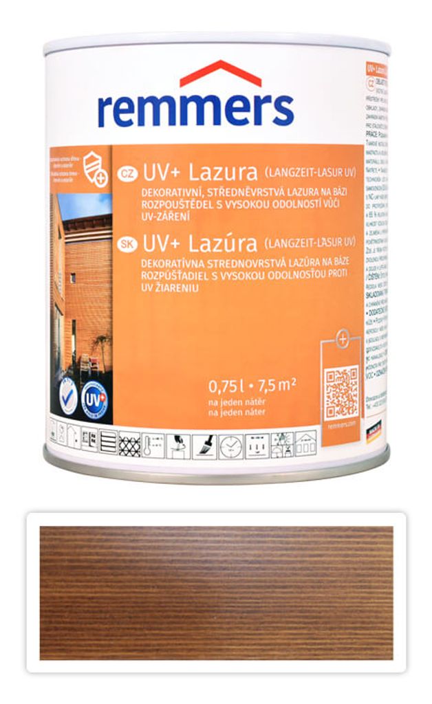 REMMERS UV+ Lazura - dekorativní lazura na dřevo 0.75 l Obrázek produktu 